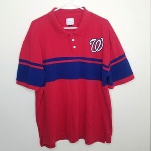 Genuine Merchandise MLB Washington Nationals Baseball Polo Shirt 2XL XXL